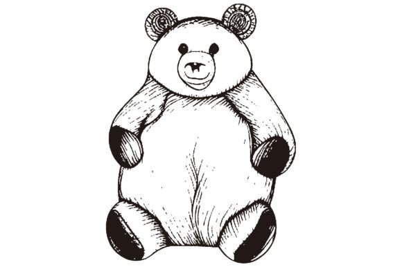 Download Cute Bear Line Art Vector - Bear line art Collection