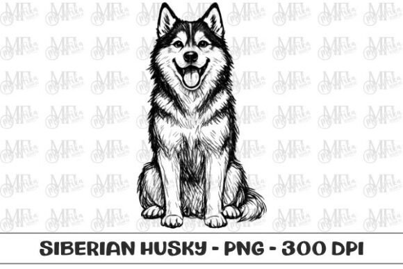 Download Siberian Husky Dog Sketch PNG - Siberian husky dog Collection