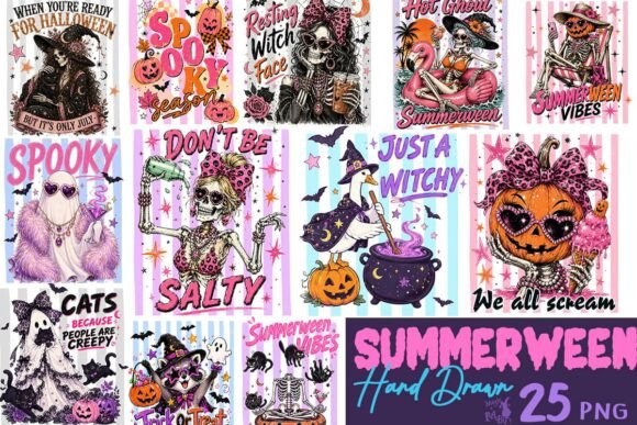 Download Funny Summerween Hand Drawn Bundle - Drawn Collection