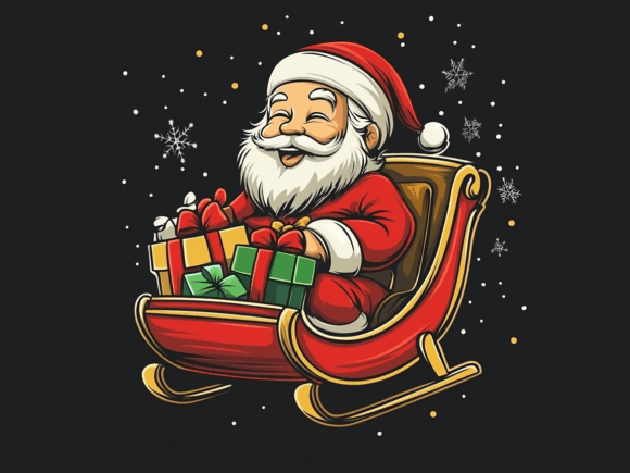 Download Santa Snowmobile Christmas Vector Art - Premium Resources