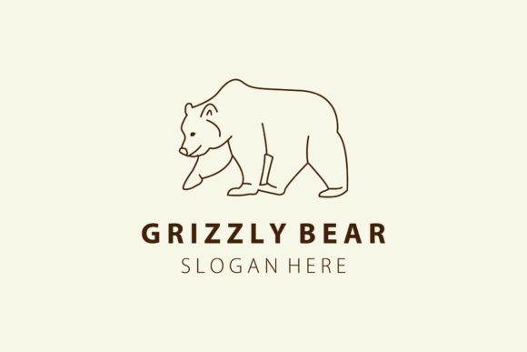 Download Grizzly Bear Line Art Logo Illustration - Bear line art Collection