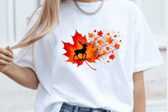 Download Watercolor Maple Leaf Deer PNG - Deer png Collection