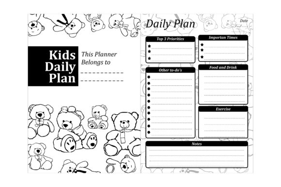 Download Kdp with Teddy Bear Line Art Theme - Bear line art Collection