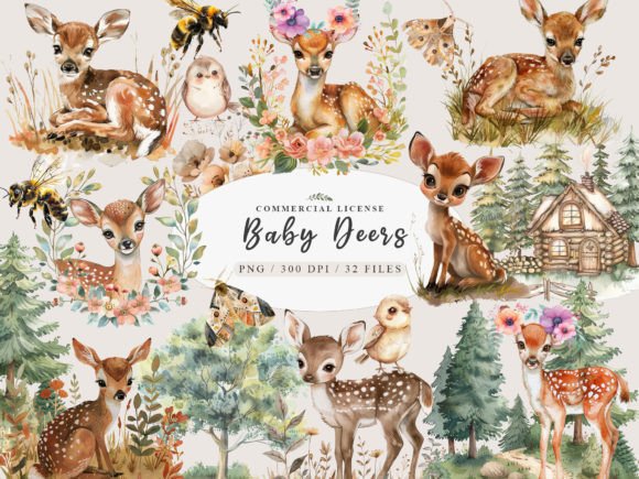 Download Forest Animals Clipart, Baby Deer Png - Deer png Collection