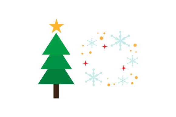 Download Snowfall and Tree Set Christmas Vector - Christmas vector Collection