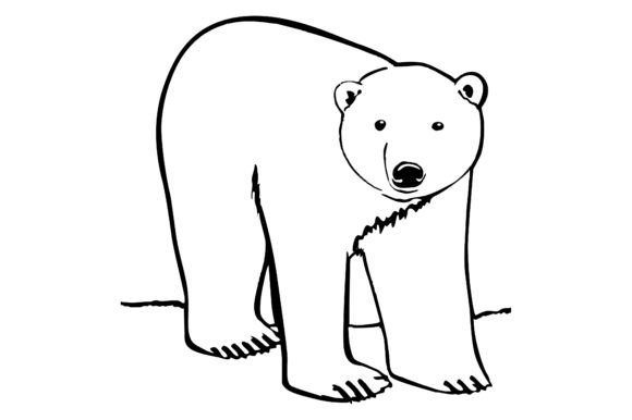 Download Polar Bear Line Art Vector - Bear line art Collection