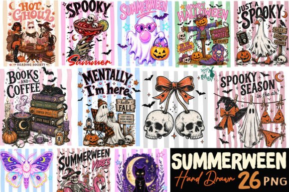 Download Summerween Hand Drawn Stripes Bundle - Drawn Collection