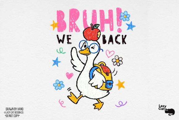 Download Back to School Goose Hand-drawn PNG - Drawn Collection