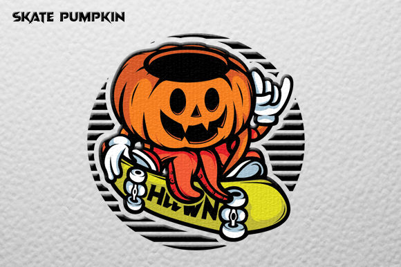 Download Pumpkin Skate Vector Graphic - Premium Resources
