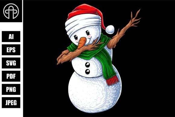 Download Snowman Dabbing Dance Christmas Vector - Premium Bundle