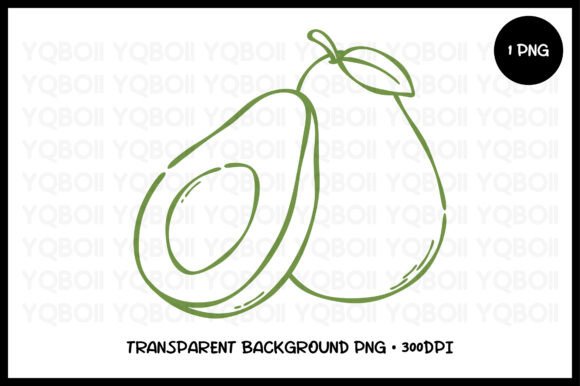 Download Hand Drawn Avocado PNG - Drawn Collection