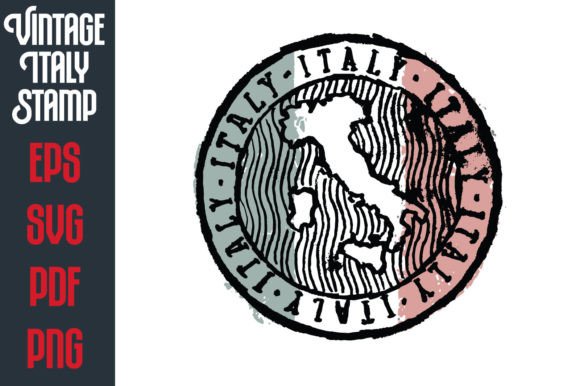 Download Vintage Hand Drawn Italy Vector Stamp - Drawn Collection