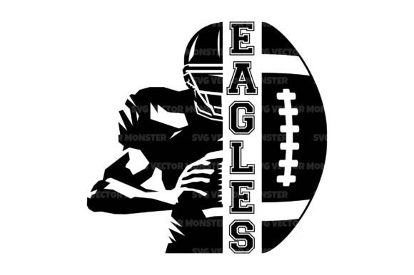 Download Eagles Football Player Half Monogram Svg - Monogram svg Collection