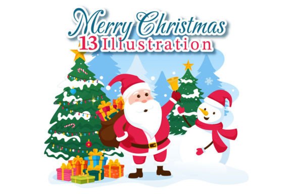Download 13 Merry Christmas Vector Illustration - Premium Resources