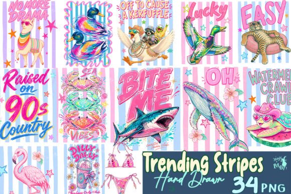 Download Trending Stripes Hand Drawn Bundle - Drawn Collection