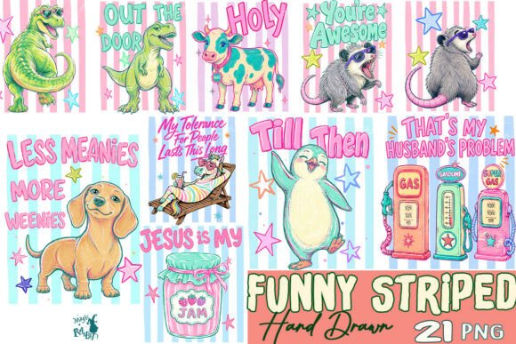 Download Funny Striped Animal Hand Drawn Bundle - Drawn Collection