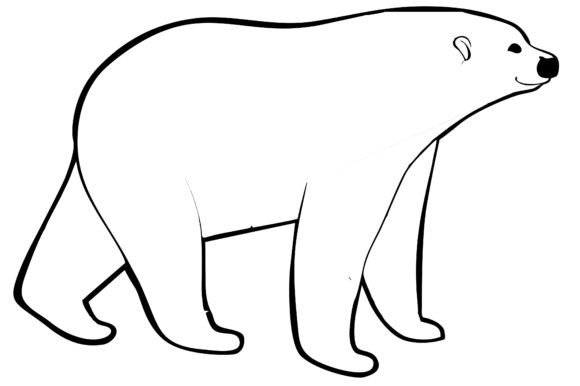 Download Polar Bear Line Art Coloring - Bear line art Collection