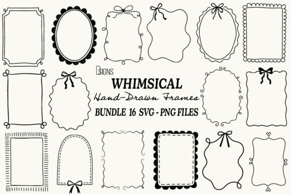 Download Whimsical Hand-Drawn Frames SVG Bundle - Drawn Collection
